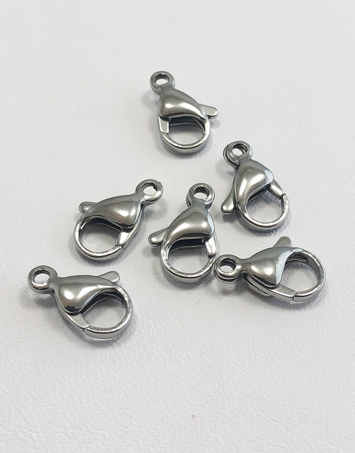 912L-43 = 13mm Stainless Steel Trigger Clasp (Pkg of 6)
