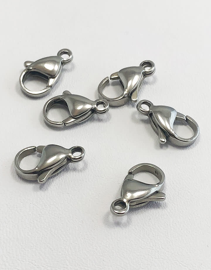 912L-44 = 15mm Stainless Steel Trigger Clasp (Pkg of 6)