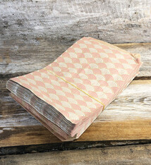 DBG1124 = Paper Gift Bag Pink Fan Pattern 6'' x 9'' (Bundle of 100)