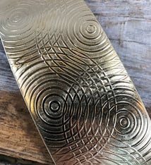 BSP31 = Patterned Brass Sheet ''Sonar'' 2'' x 6'' (Choose Gauge)