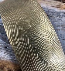 BSP32 = Patterned Brass Sheet ''Wood Grain'' 2'' x 6'' (Choose Gauge)