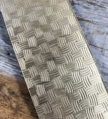 BSP36 = Patterned Brass Sheet ''Basket'' 2'' x 6'' (Choose Gauge)