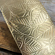 BSP37 = Patterned Brass Sheet ''Leaves'' 2'' x 6'' (Choose Gauge)