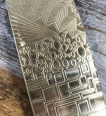 BSP38 = Patterned Brass Sheet ''Multi Pattern'' 2'' x 6'' (Choose Gauge)