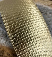 BSP41 = Patterned Brass Sheet ''Wacky Windows'' 2'' x 6'' (Choose Gauge)