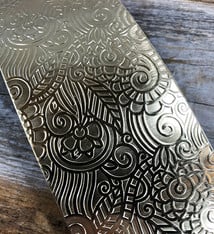 BSP43 = Patterned Brass Sheet ''Paisley Garden'' 2'' x 6'' (Choose Gauge)