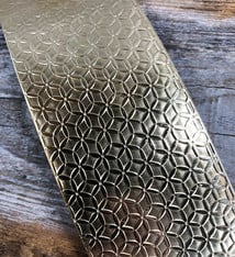 BSP44 = Patterned Brass Sheet ''Flower of Life'' 2'' x 6'' (Choose Gauge)