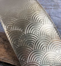 BSP45 = Patterned Brass Sheet ''Rainbows'' 2'' x 6'' (Choose Gauge)