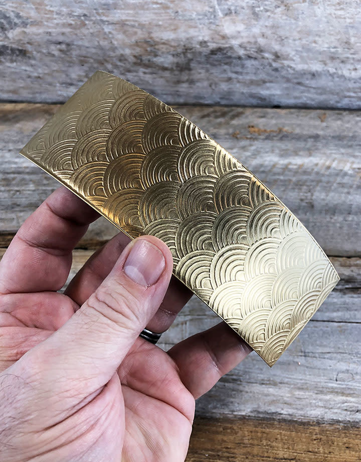 Hammered Patterned Brass Sheet BR4245