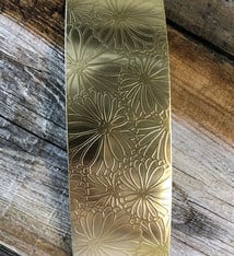 BSP46 = Patterned Brass Sheet ''Mum's the Word'' 2'' x 6'' (Choose Gauge)