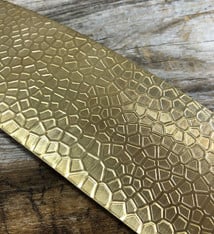 BSP47 = Patterned Brass Sheet ''Lake Bed'' 2'' x 6'' (Choose Gauge)