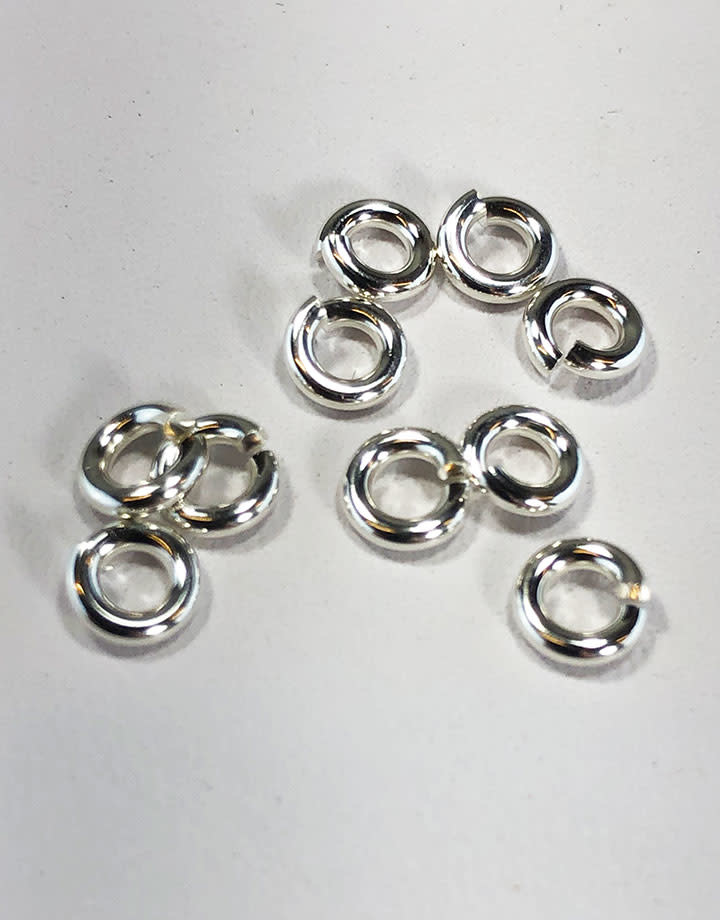 900S-2.5H = Open Jump Ring Sterling Silver 2.5mm ID x .050'' (16ga) (Pkg of 10)