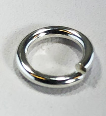 900S-5.5H = Open Jump Ring Sterling Silver 5.5mm ID x .050'' (16ga) (Pkg of 10)