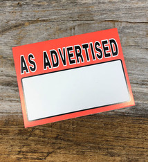 DSI1137 = Mini Paper Price Card ''AS ADVERTISED'' (Pkg of 50)