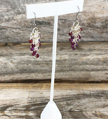 DER6255 = White Leatherette Earring Display 6-1/2'' high (Pkg of 3)