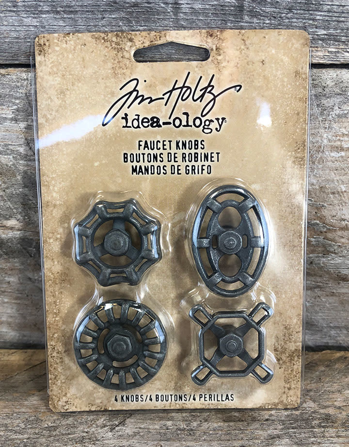 Tim Holtz Idea-ology EB2044 = Faucet Knobs by Tim Holtz (Pkg of 4)