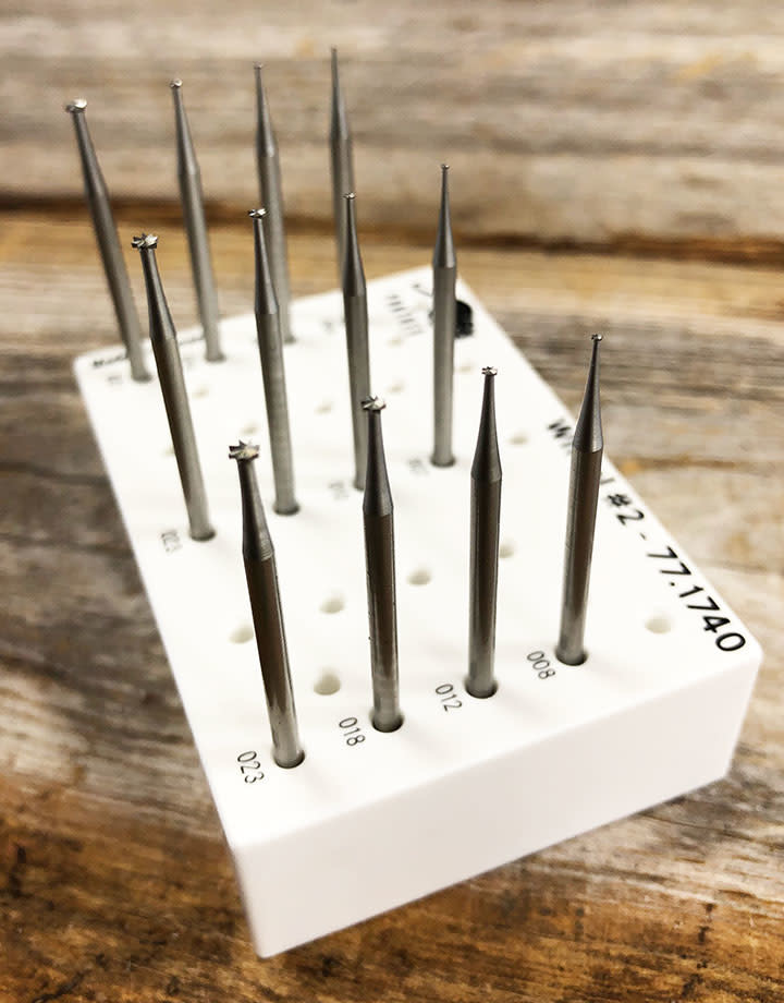 Panther Burs 77.1740 = Wheel Bur Set Tungten/Vanadium 12pcs (0.6 to 2.5mm)