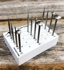 Panther Burs 77.1398 = Knife Edge Cutting Bur Set Tungsten/Vanadium (0.9 to 10.0mm) 12pcs