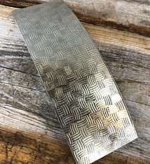 NSP36 = Patterned Nickel Silver Sheet ''Basket'' 2'' x 6'' (Choose Gauge)