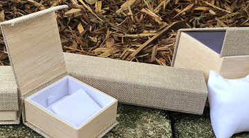 Magnetic Lid Boxes Burlap