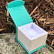 DBX4350 = Deluxe Magnetic Teal/White Ring Box 1-7/8'' x 2-1/4'' x 1-1/2'' (Each)