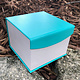 DBX4352 = Deluxe Magnetic Teal/White Watch Box 4'' x 4'' x 2-1/4'' (Each)