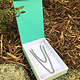 DBX4355 = Deluxe Magnetic Teal/White Necklace Box 4-3/4'' x 7-1/4'' x 1-1/8'' (Each)