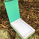 DBX4355 = Deluxe Magnetic Teal/White Necklace Box 4-3/4'' x 7-1/4'' x 1-1/8'' (Each)