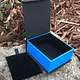 DBX4054 = Deluxe Magnetic Blue/Black Earring/Pendant Box (Each)