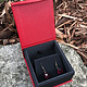 DBX4154 = Deluxe Magnetic Red/Black Earring/Pendant Box (Each)