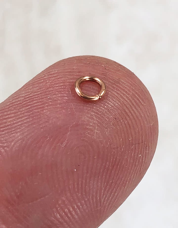 900CU-4028 = Copper Jump Ring Open 4.0mm OD x .028" (Pkg of 100)