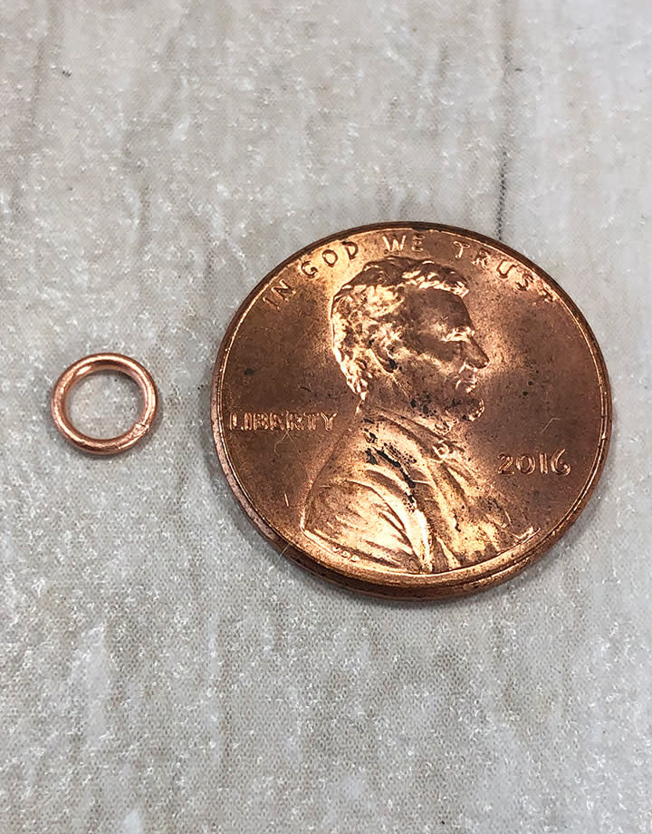 900CU-5032 = Copper Jump Ring Open 5.0mm OD x .032'' (Pkg of 100)