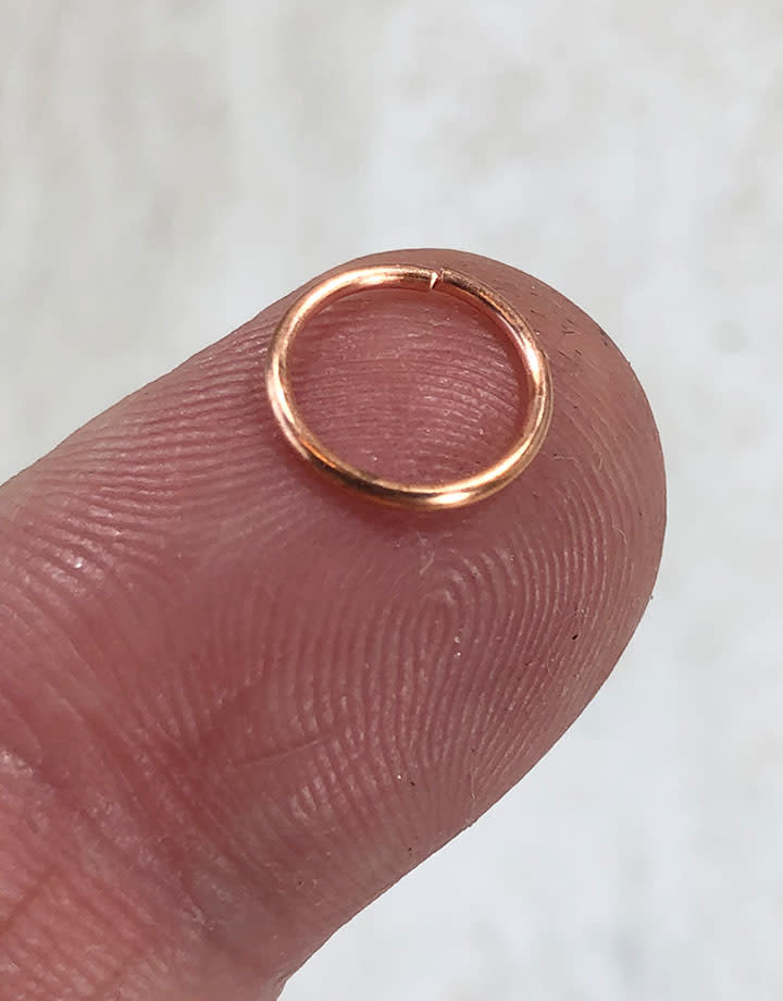 900CU-10040 = Copper Jump Ring Open 10.0mm OD x .040'' (Pkg of 100)