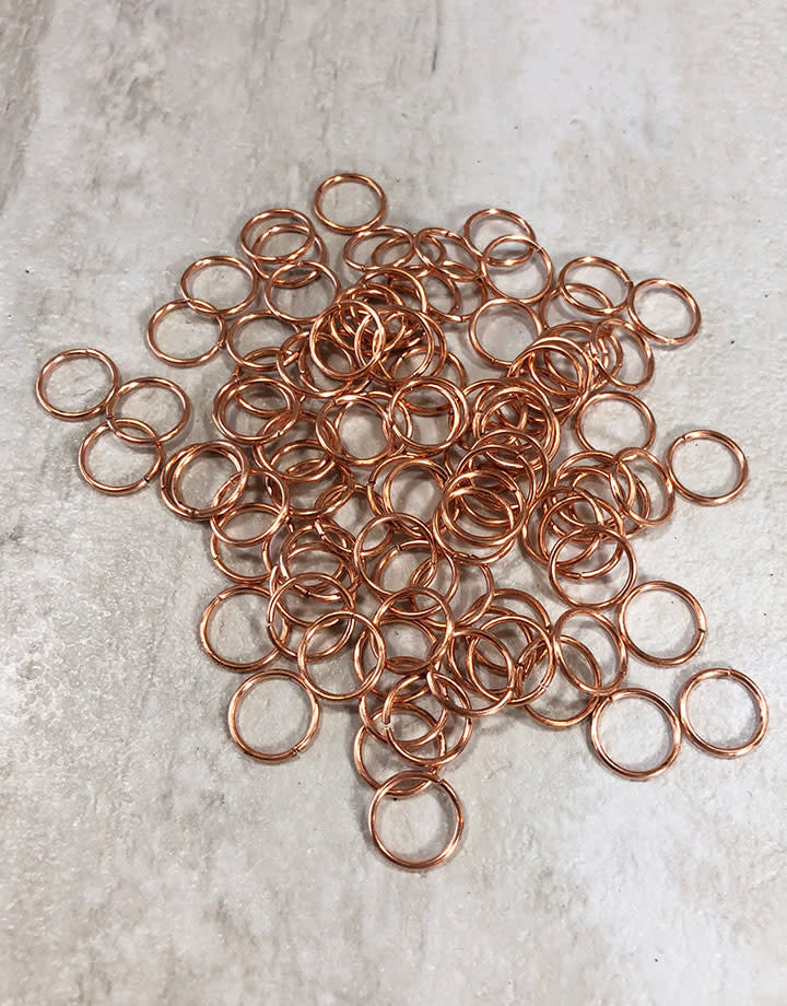 900CU-10040 = Copper Jump Ring Open 10.0mm OD x .040'' (Pkg of 100)