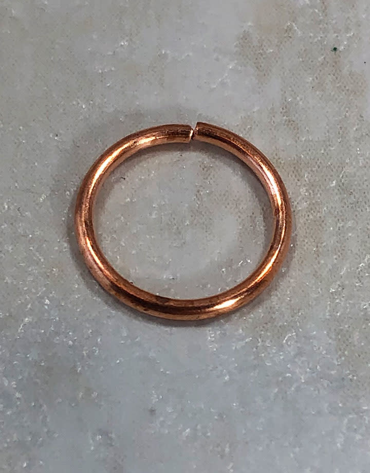 900CU-10040 = Copper Jump Ring Open 10.0mm OD x .040'' (Pkg of 100)