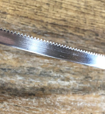 SRBW3 = Bezel Wire Serrated Fine Silver 4.77mm x 28ga  (Sold per foot)