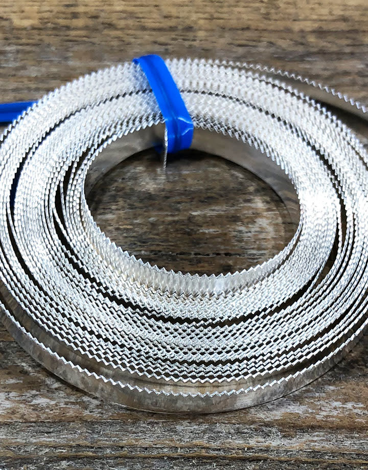 SSRBW3 = Bezel Wire Serrated Fine Silver 4.77mm x 28ga  (Sold per foot)