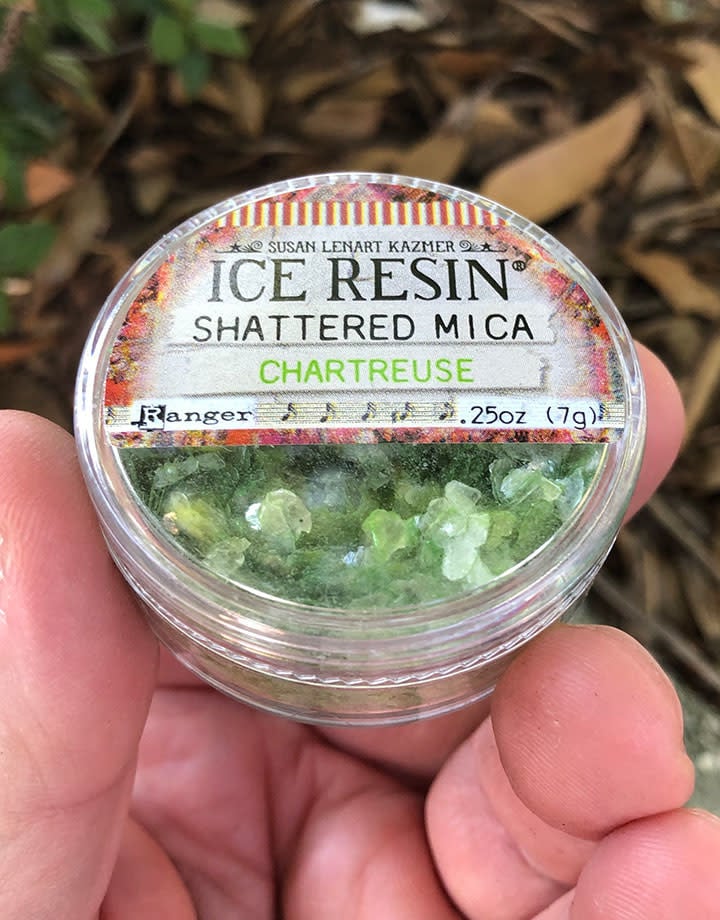 CE743 = Ice Resin Shattered Mica - Chartreuse