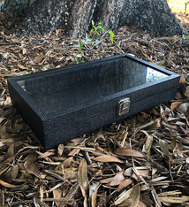 DTR1401 = Jewelry Tray with a Hinged See Through Lid 1-1/2'' Deep