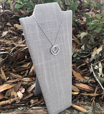 DCH7670 = Grey Linen Necklace Easel 4'' wide x 8'' high (Pkg of 6)