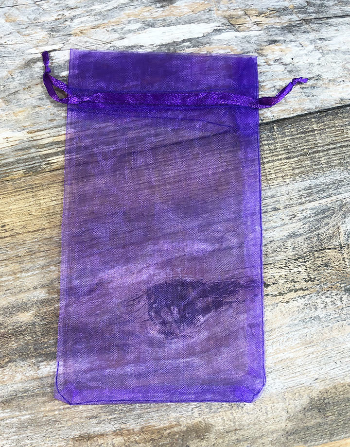 DBX1294PU = Organza Drawstring Pouch Purple 4"x5" (Dozen)