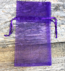 DBX1293PU = Organza Drawstring Pouch Purple 3"x4" (Dozen)