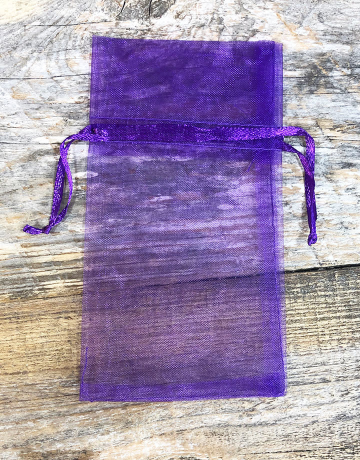 DBX1293PU = Organza Drawstring Pouch Purple 3"x4" (Dozen)