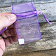 DBX1291PU = Organza Drawstring Pouch Purple 1-3/4"x2" (Dozen)