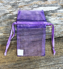 DBX1291PU = Organza Drawstring Pouch Purple 1-3/4"x2" (Dozen)