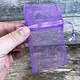 DBX1292PU = Organza Drawstring Pouch Purple 3-1/2''x3-1/2'' (Dozen)