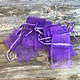 DBX1292PU = Organza Drawstring Pouch Purple 3-1/2''x3-1/2'' (Dozen)