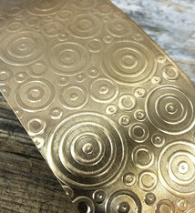 BSP48 = Patterned Brass Sheet ''Bubbles'' 2'' x 6'' (Choose Gauge)