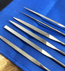 Grobet USA FI6702 = Grobet Needle File Set 2 Cut - 5-1/2" with Pouch (6 Pcs)