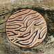 CSP640-1 = Pattern Copper Disc 1" x 24ga "Mega Fingerprint" (Pkg/6)